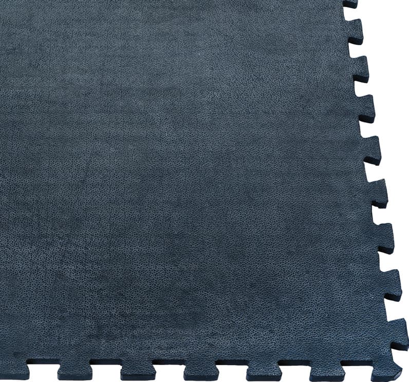 Textured Secure Lock rubber tile with interlocking edges visible along two sides.