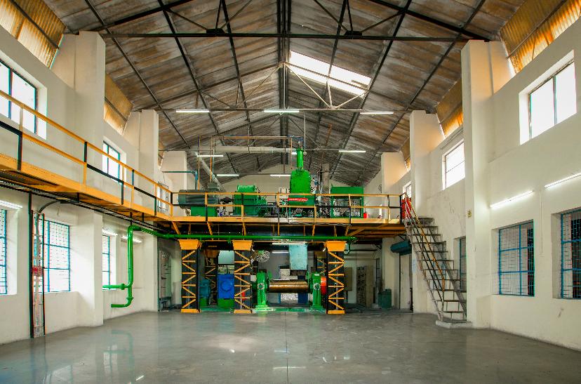 Rubber mixing equipment inside Highrange’s manufacturing plant